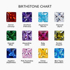 Princess Cut Birthstone Band Ring