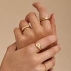 Sculpted Wave Statement Ring