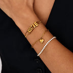Paperclip Heart Charm Bracelet