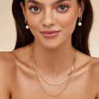 Snake & Satelite Chain Layered Necklace