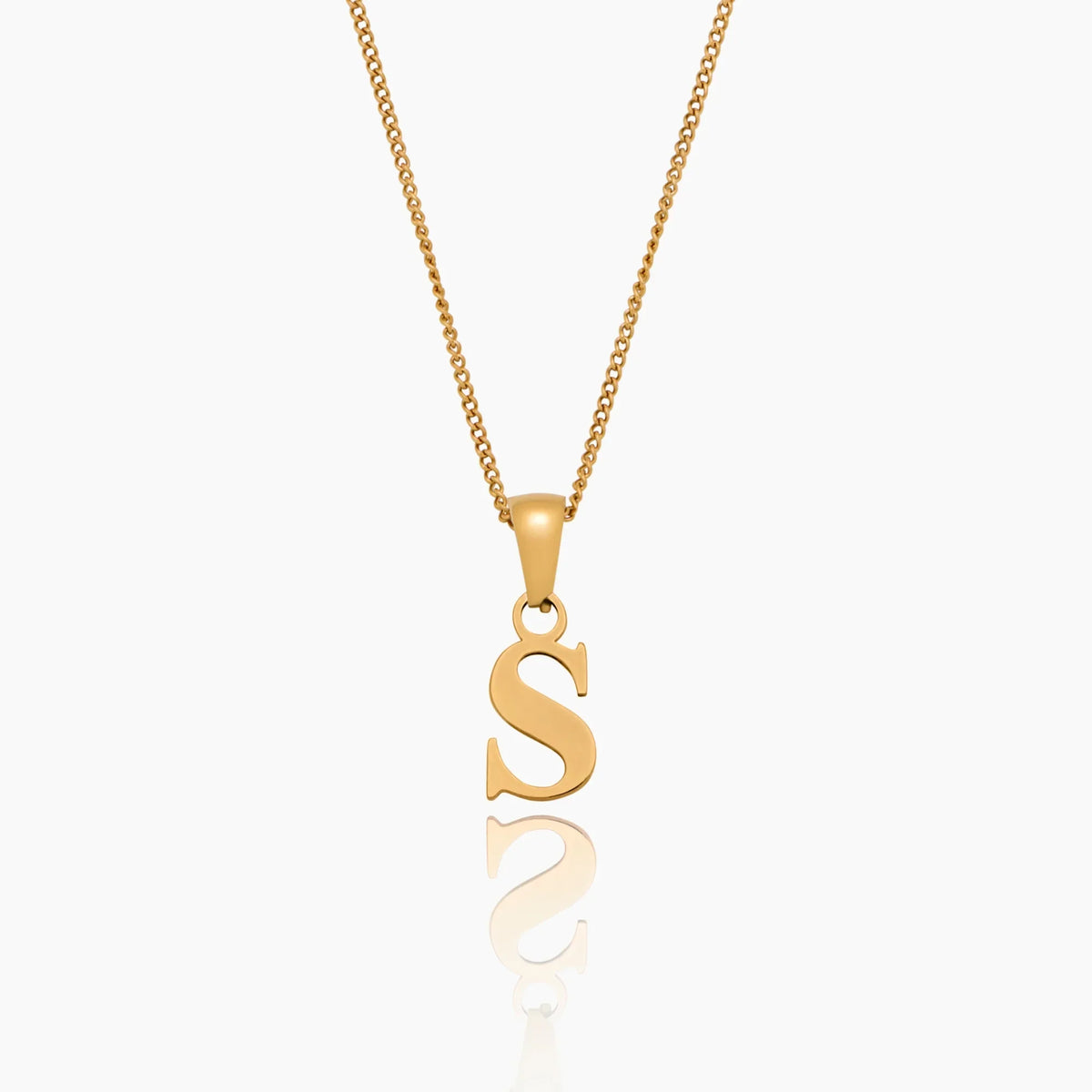 Gold Initial Charm Necklace