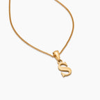 Gold Initial Charm Necklace