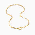 Paperclip Birthstone Initial Charm Necklace