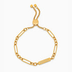Engraved Name-Date Paperclip Bracelet