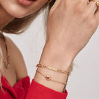 Engraved Name-Date Paperclip Bracelet