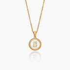 Mother Of Pearl Initial Pendant Necklace