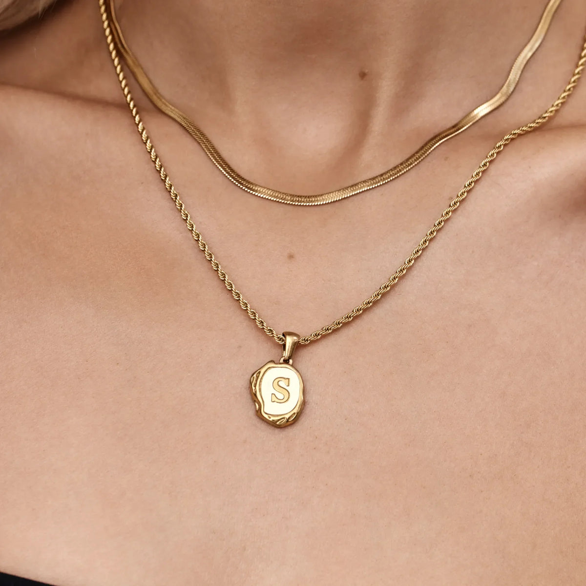 Pearl Initial Pendant Necklace