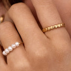 Mini Pearl Row Ring