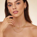 Paperclip & Rope Chain Layered Necklace